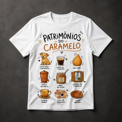 Camiseta Patrimônios Caramelo