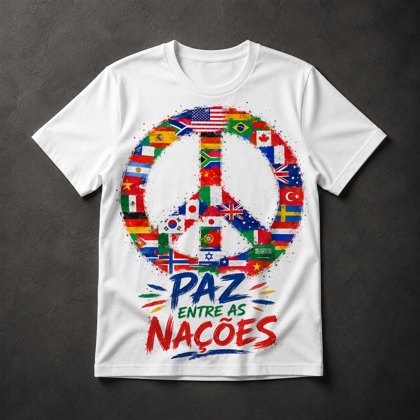 Camiseta Paz Entre Nações