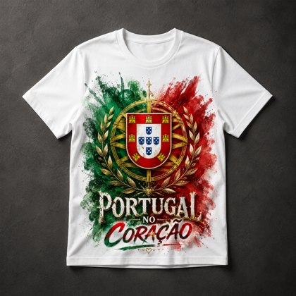 Camiseta Portugal Coração