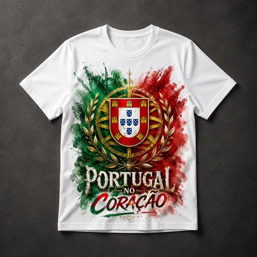 Camiseta Portugal Coração
