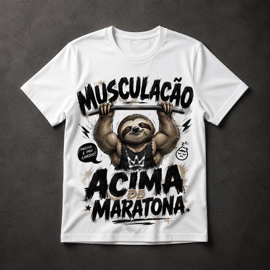 Camiseta Musculação Humor