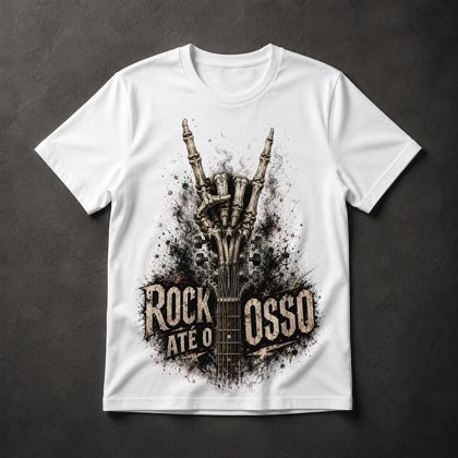Camiseta Rock Até o Osso