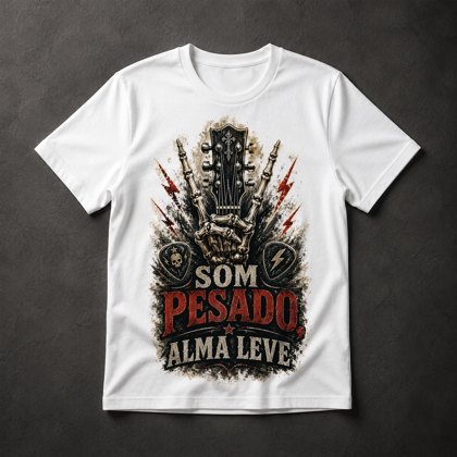 Camiseta Rock Caveira Guitarra