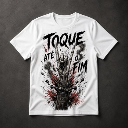 Camiseta Rock Esqueleto