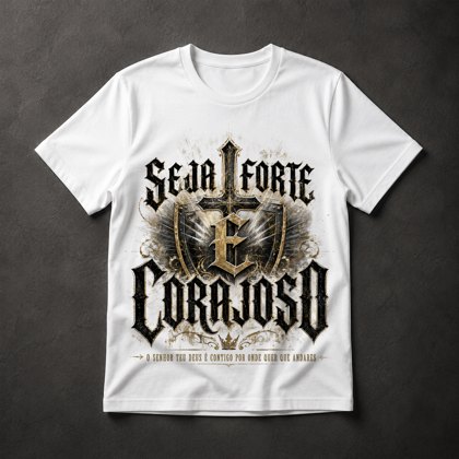 Camiseta Seja Forte e Corajoso