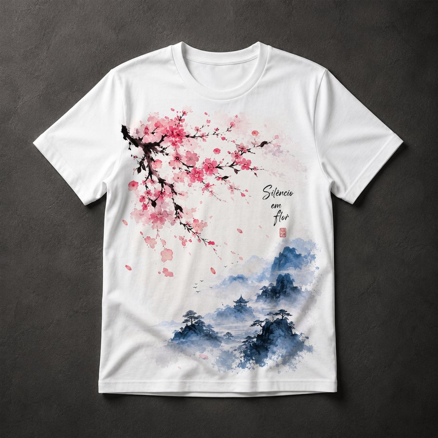 Camiseta Silêncio em Flor