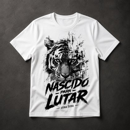 Camiseta Tigre Nascido para Lutar