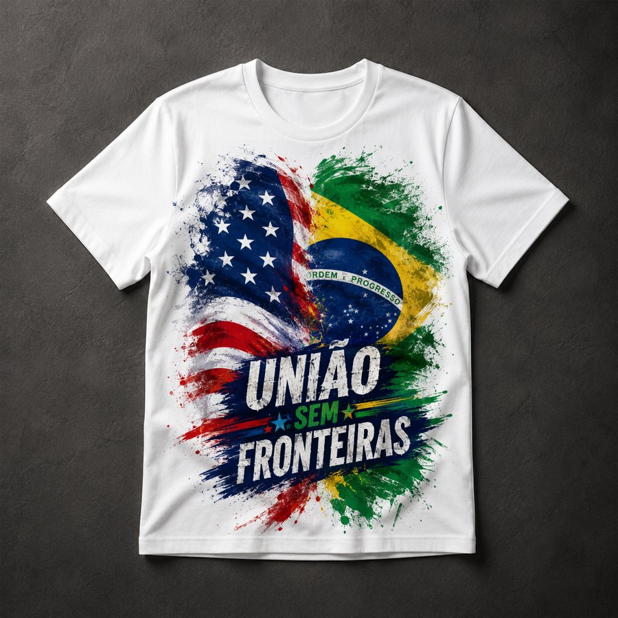 Camiseta União Brasil EUA