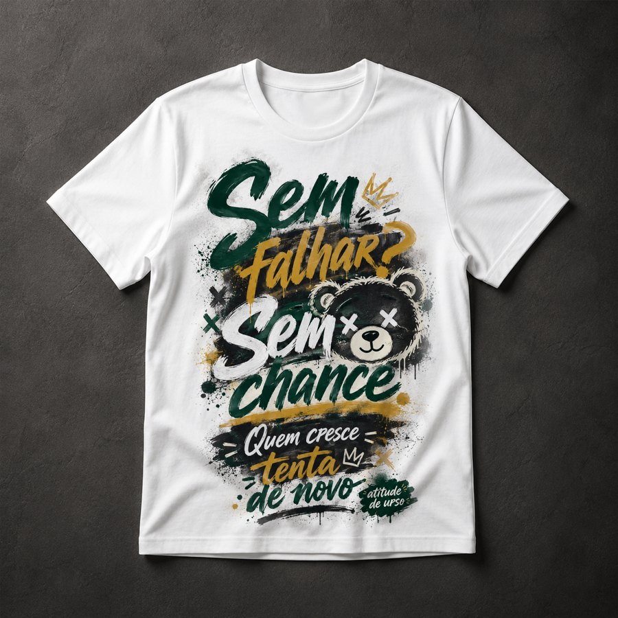Camiseta Urso Motivacional