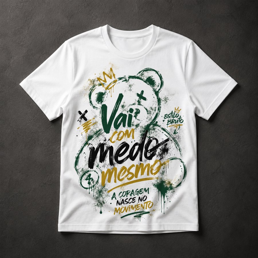 Camiseta Vai Com Medo