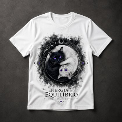 Camiseta Yin Yang Gatos