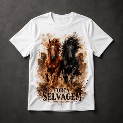 Camiseta Cavalos Selvagens