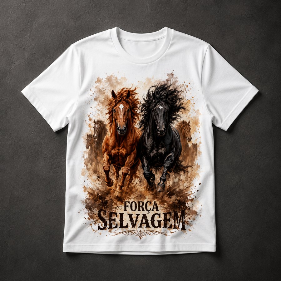 Camiseta Cavalos Selvagens