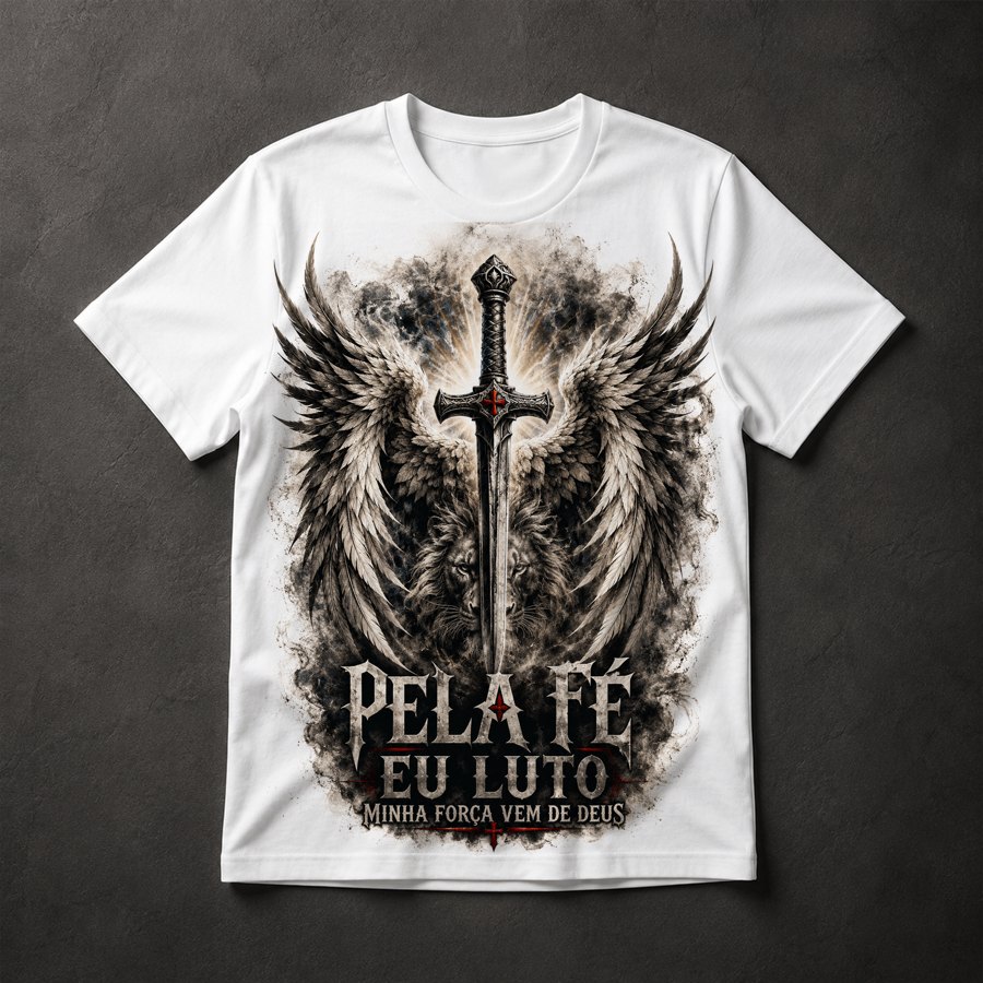 Camiseta Fé Cristã Guerreira