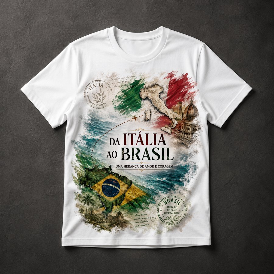 Camiseta Itália Brasil