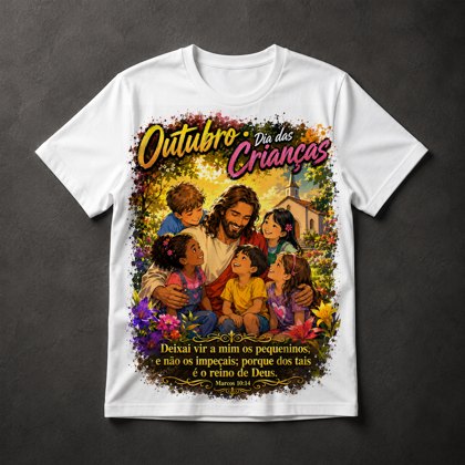 Camiseta Jesus Crianças Gospel