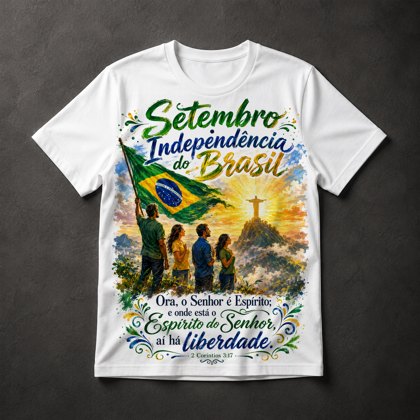 Camiseta Independência Brasil Cristã