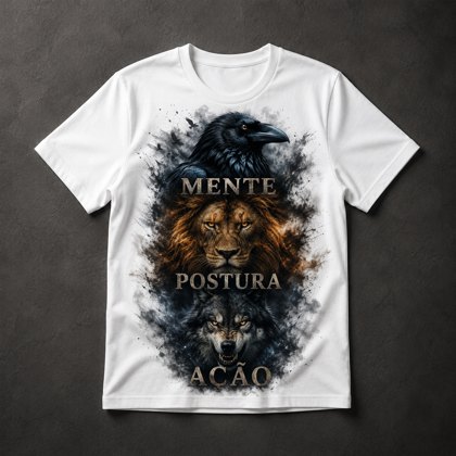 Camiseta Lobo Leão Corvo