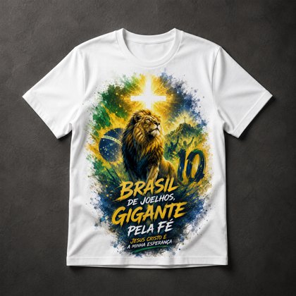 Camiseta Brasil Cristão Evangélico
