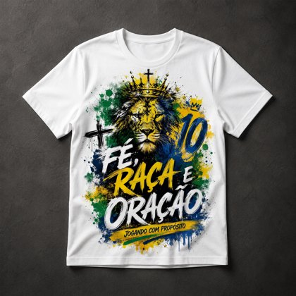 Camiseta Leão Gospel Futebol