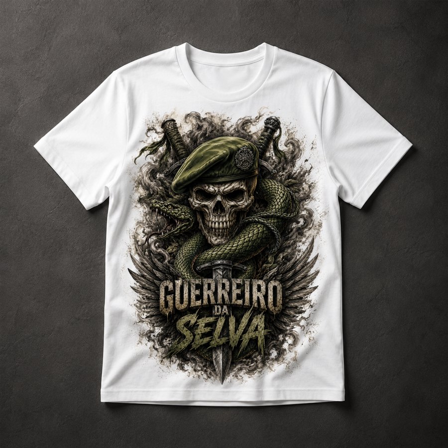 Camiseta Guerreiro Militar Caveira