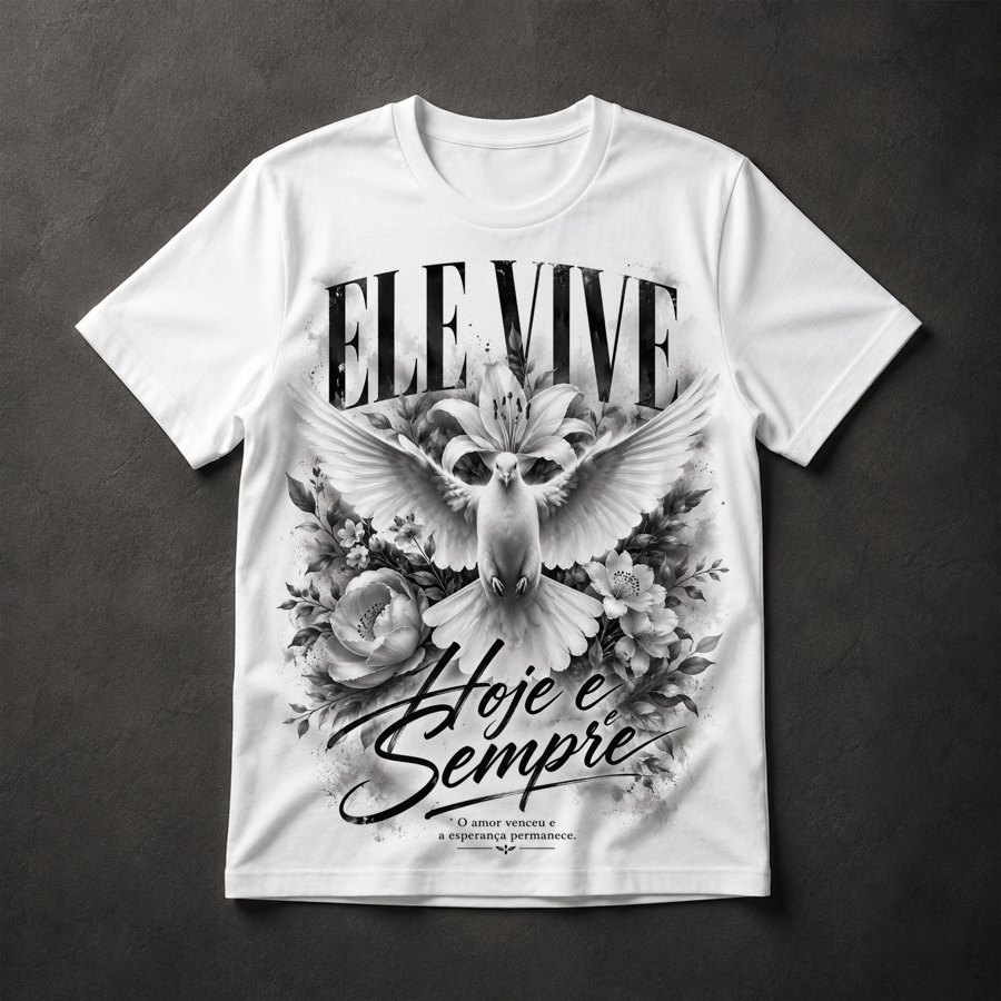Camiseta Ele Vive Cristão