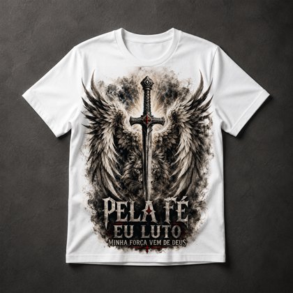 Camiseta Fé Cristã Guerreira