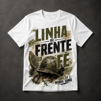 Camiseta Fé Militar Cristã