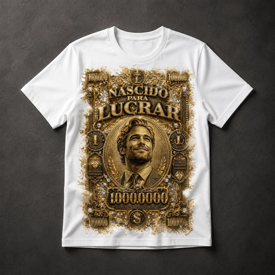 Camiseta Nascido Para Lucrar