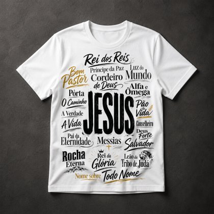 Camiseta Jesus Nomes Bíblicos