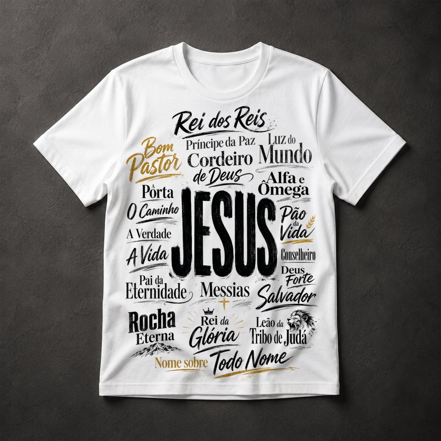 Camiseta Jesus Nomes Bíblicos