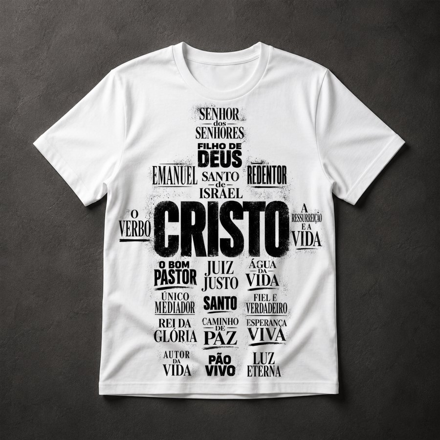 Camiseta Cristo Nomes Bíblicos