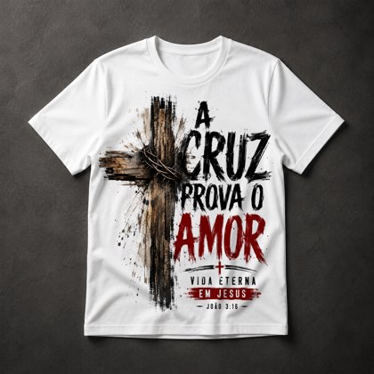 Camiseta Cruz Cristã Gospel