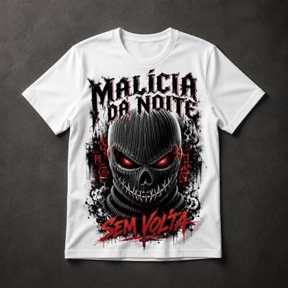 Camiseta Caveira Balaclava Dark
