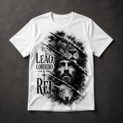 Camiseta Leão Cordeiro Rei