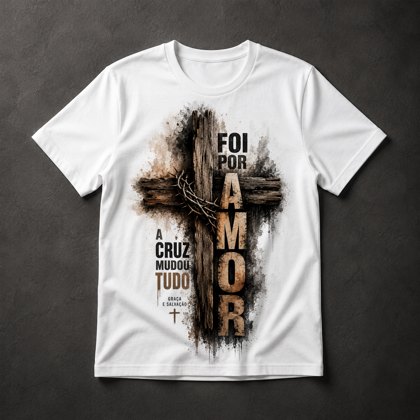 Camiseta Cruz Cristã Gospel