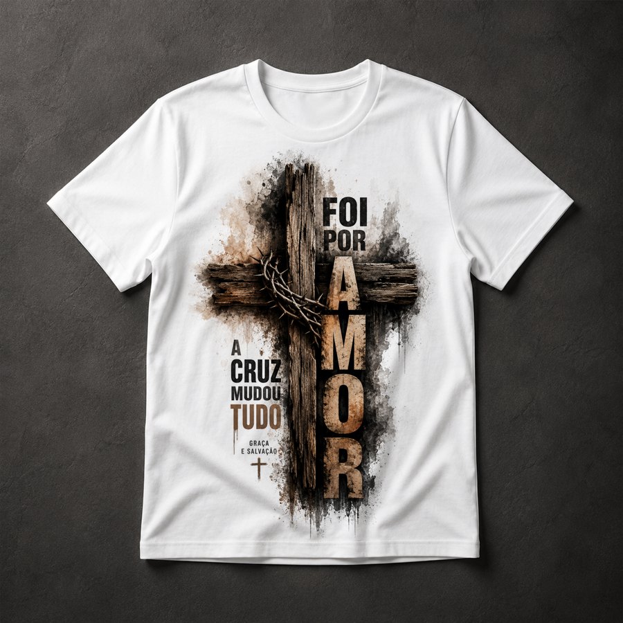 Camiseta Cruz Cristã Gospel