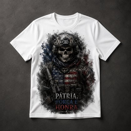 Camiseta Caveira Militar
