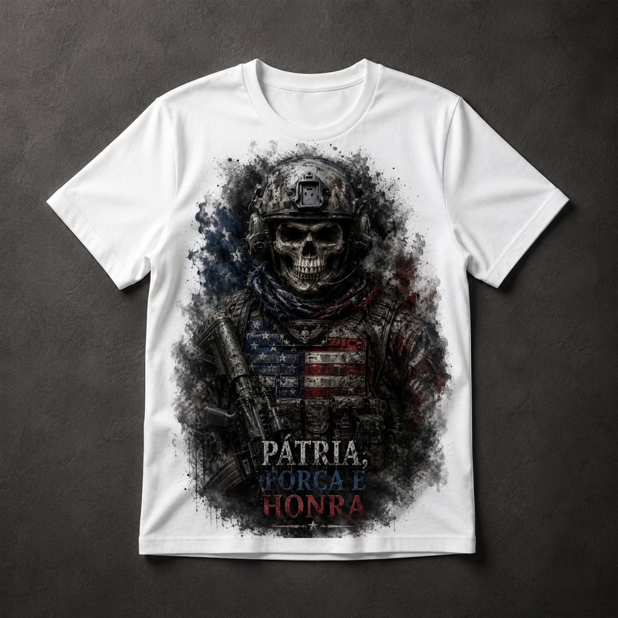 Camiseta Caveira Militar