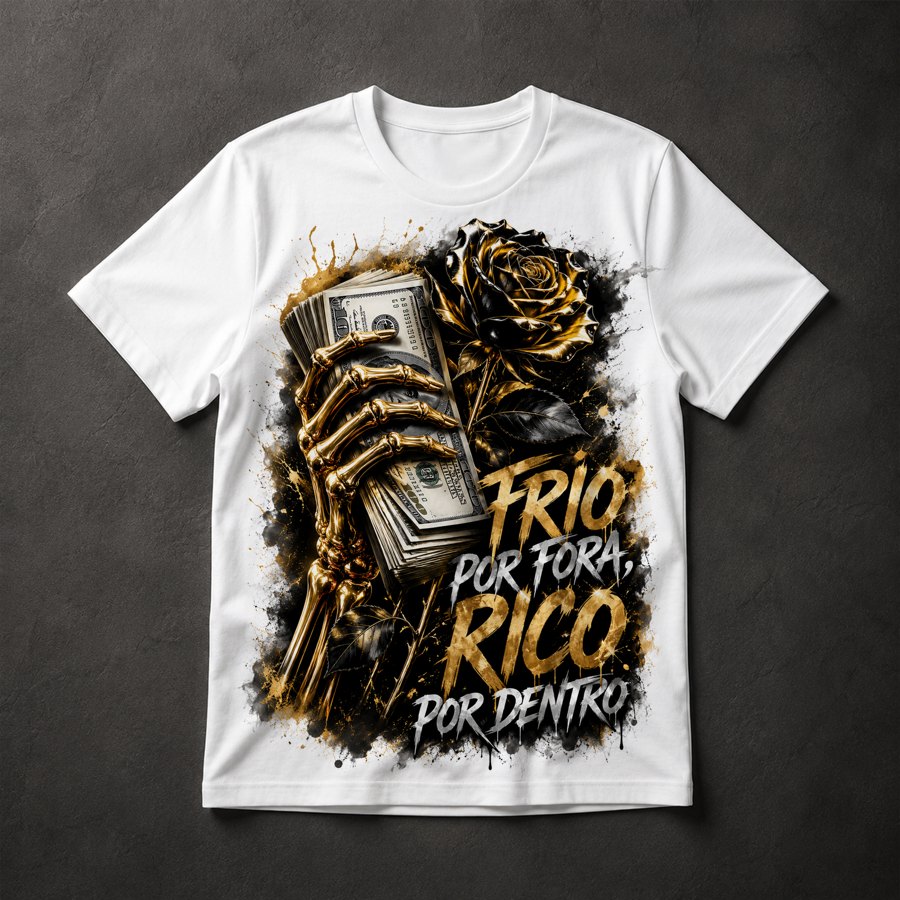 Camiseta Caveira Dinheiro