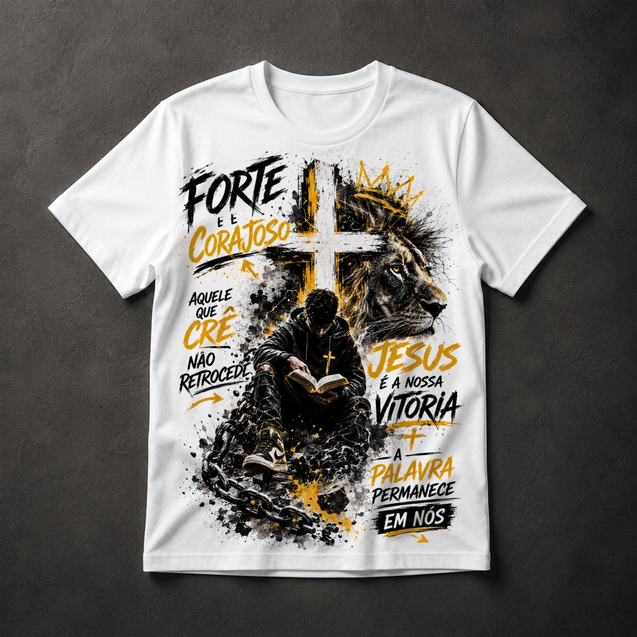 Camiseta Fé Cristã Leão de Judá