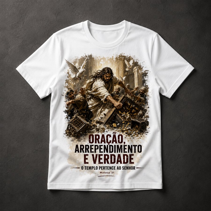 Camiseta Jesus no Templo