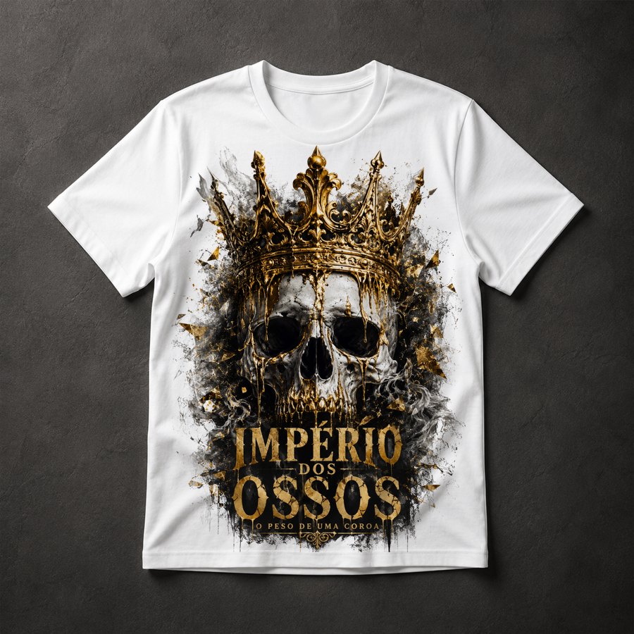 Camiseta Caveira Coroa