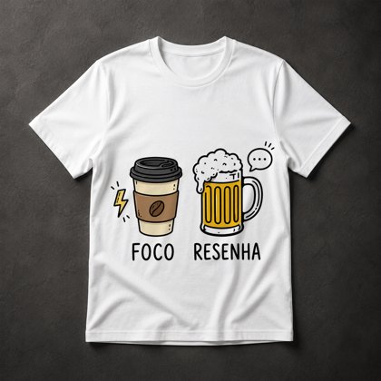 Camiseta Foco e Resenha