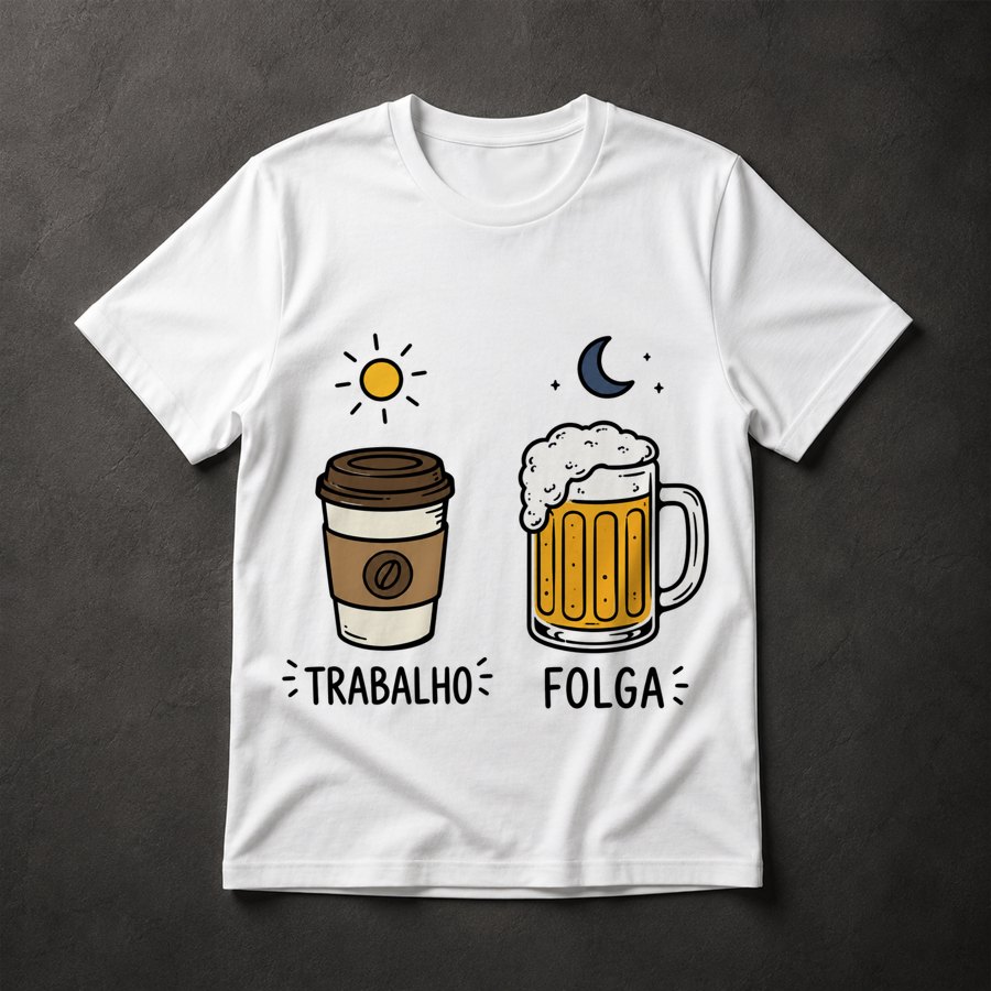 Camiseta Trabalho e Folga