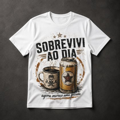 Camiseta Café e Cerveja