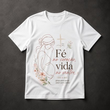 Camiseta Fé e Gestação