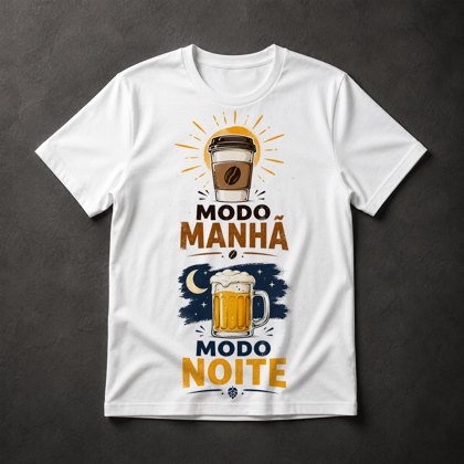 Camiseta Café e Cerveja