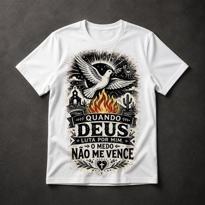 Camiseta Fé Gospel Pomba