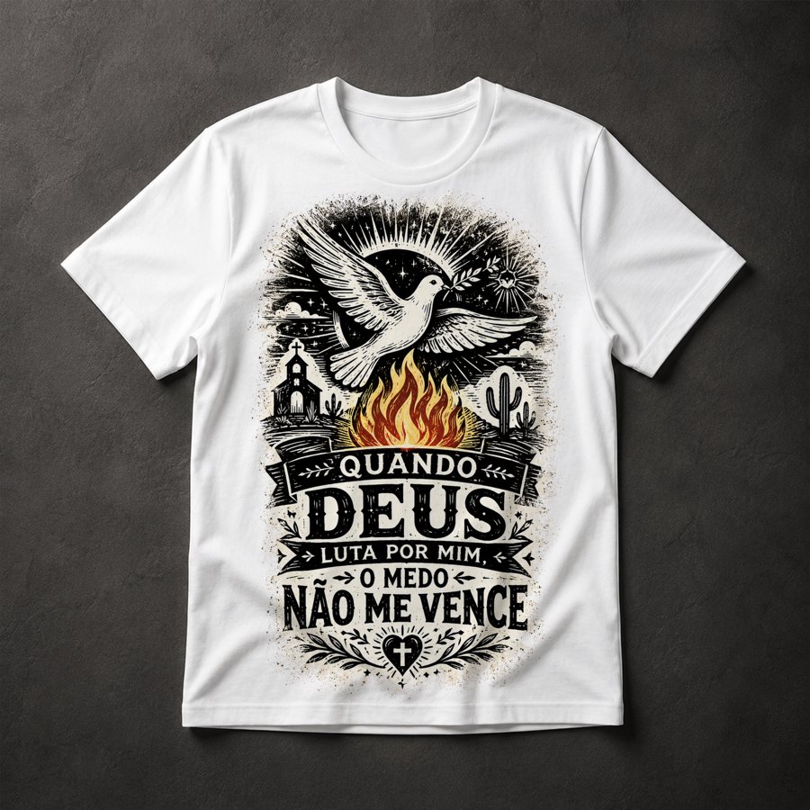Camiseta Fé Gospel Pomba